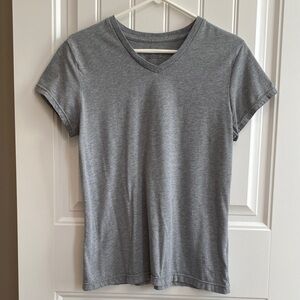 Danskin Now Heather Gray V-Neck Tee